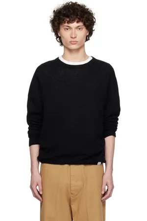 Merz b. Schwanen Pull à manches longues SKCN02 noir en tricot