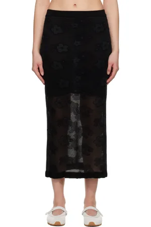 Cecilie Bahnsen Jupe midi Pegonia noire