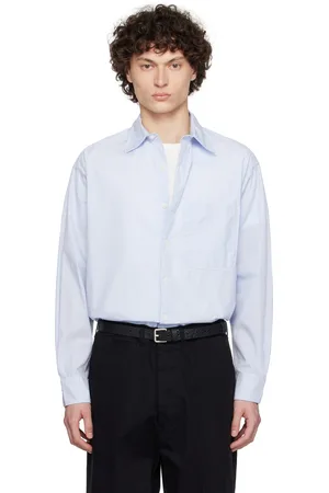 Merz b. Schwanen Chemise 04 blanc et bleu