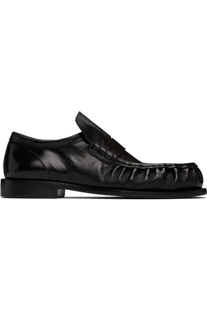 DRIES VAN NOTEN Flâneurs noirs en cuir