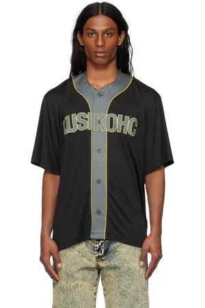 Kusikohc Chemise de baseball noire