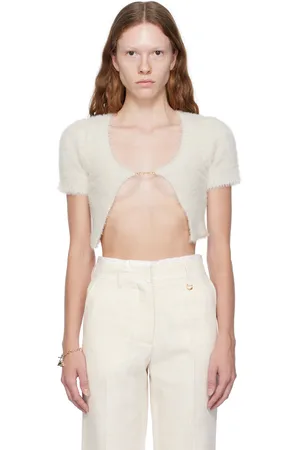 Jacquemus Cardigan Neve blanc cassé en tricot - Le papier