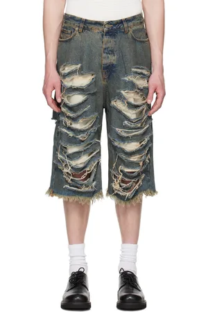 424 FAIRFAX Short Big Daddy bleu en denim