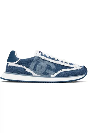 Dolce & Gabbana Baskets DG Cushion bleues à panneaux