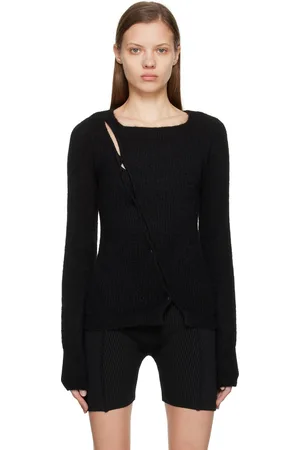 Jacquemus Cardigan Pau noir en tricot - Le papier
