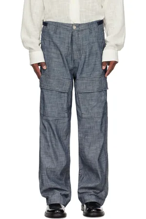 C.P. Company Pantalon cargo décontracté bleu en chambray