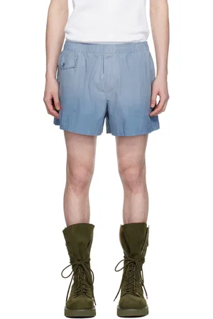J.W.Anderson Short bleu à logo imprimé