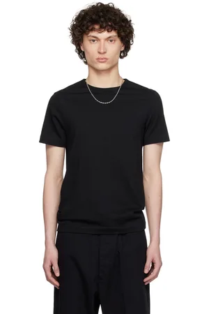 Merz b. Schwanen T-shirt 215 noir en tricot circulaire
