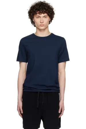 Merz b. Schwanen T-shirt 1950s bleu marine en tricot circulaire