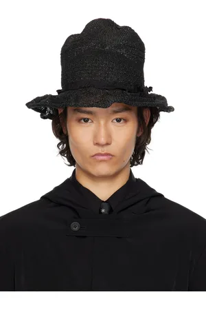 YOHJI YAMAMOTO Chapeau de randonnée noir en papier - POUR HOMME