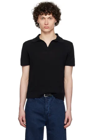 Merz b. Schwanen Polo WVSL01 noir en tricot