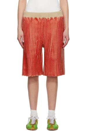 Stanley Short rouge en tricot côtelé exclusif à SSENSE