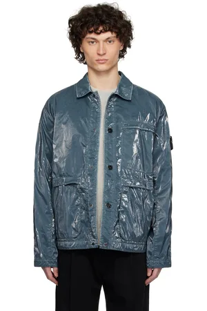 Stone Island Caban Mussola Prismatica bleu