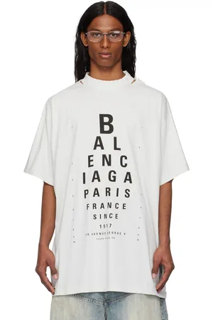 Balenciaga T-shirt surdimensionné blanc cassé à imprimé Optical