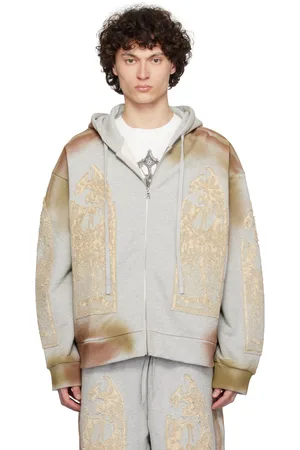 Who Decides War Pull à capuche Mechanic gris à glissière et à appliqués à logo