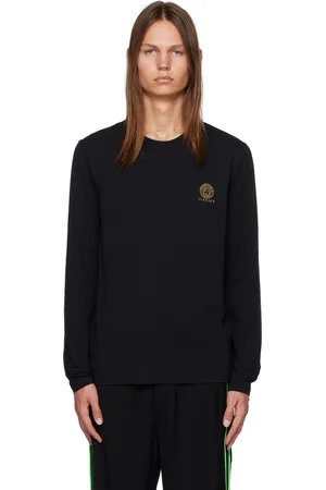 VERSACE T-shirt à manches longues noir à Méduse