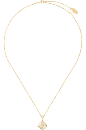 OFF-WHITE Collier doré à perle artificielle à flèches