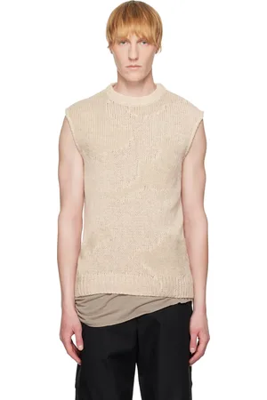 HELIOT EMIL Gilet Ophiolite beige en tricot