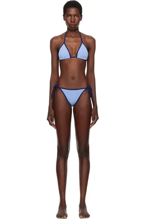 Hunza G Bikini Gina bleu à garnitures contrastantes bleu marine