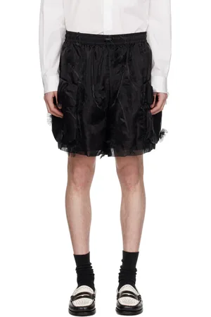 Simone Rocha Short cargo étagé noir à poches