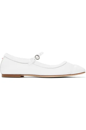 Aeyde Ballerines Uma blanches en filet à bout renforcé
