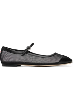 Aeyde Ballerines Uma noires en filet à bout renforcé