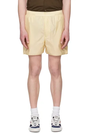 Auralee Short jaune en taffetas transparent léger de nylon