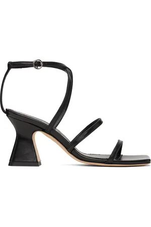 Aeyde Sandales à talon Edda noires en cuir