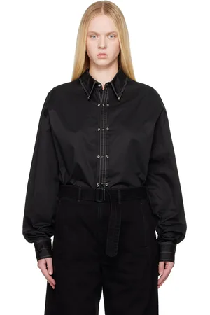 LEMAIRE Chemise noire à ornements en métal