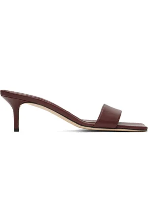 Aeyde Mules Ilvy bourgogne en cuir