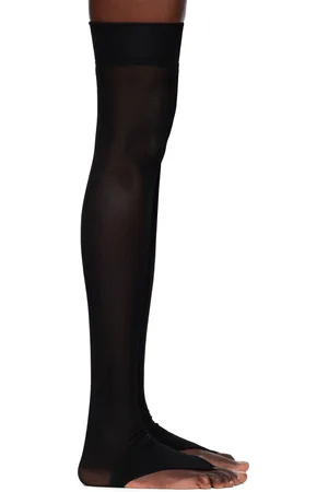 Julie Kegels Chaussettes noires à sous-pied de style tong