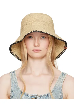 RAG&BONE Chapeau bob pliable Jade beige en raphia