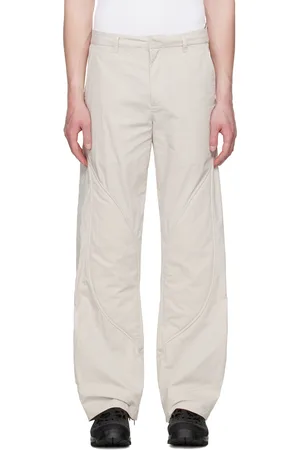 HELIOT EMIL Pantalon cargo Concordance beige à panneaux rembourrés