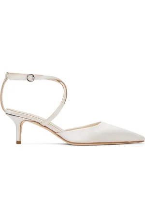 Aeyde Chaussures à talon Salome blanc cassé en satin