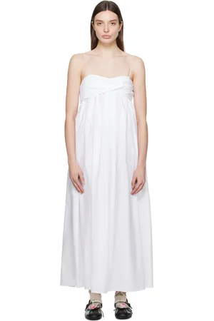 Cecilie Bahnsen Robe midi Vera blanche