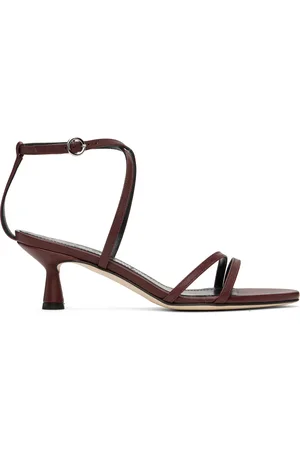 Aeyde Sandales à talon Maeve bourgogne en cuir