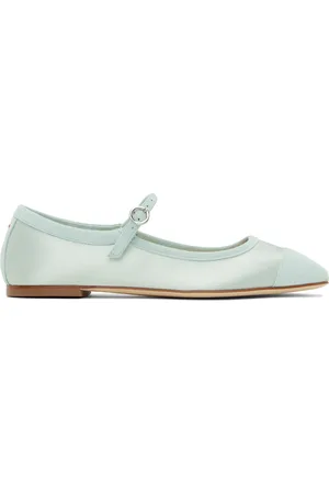 Aeyde Ballerines Uma bleues en satin à bout renforcé