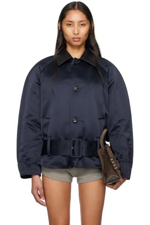 J.W.Anderson Blouson aviateur bleu marine à manches arrondies