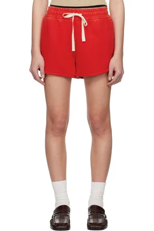 Jil Sander Short rouge en jersey bouclette de coton