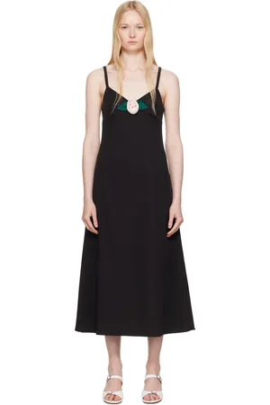 SANDY LIANG Robe midi Pilton noire