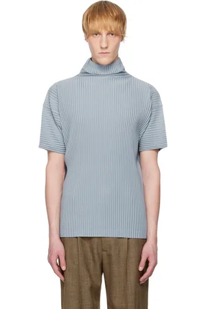 Issey Miyake T-shirt bleu - COLOR PLEATS