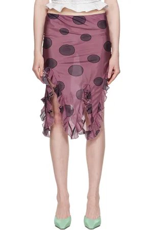 Conner Ives Minijupe Jellyfish rose et noir