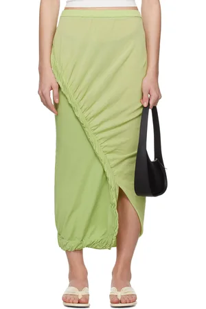 Issey Miyake Jupe midi Beanstalk verte