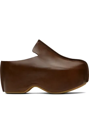J.W.Anderson Sabots bruns en cuir à plateforme