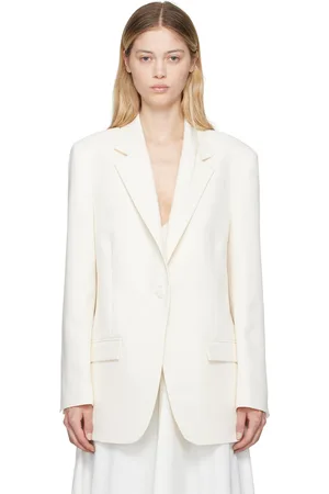 Rohe Veston façon tailleur blanc cassé à fentes