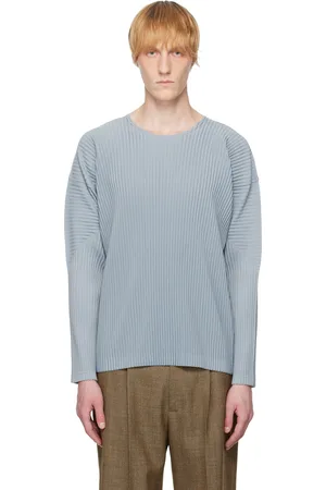Issey Miyake T-shirt bleu - COLOR PLEATS