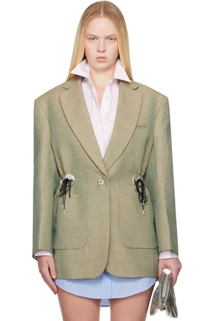 Paco rabanne Veston chiné vert en laine