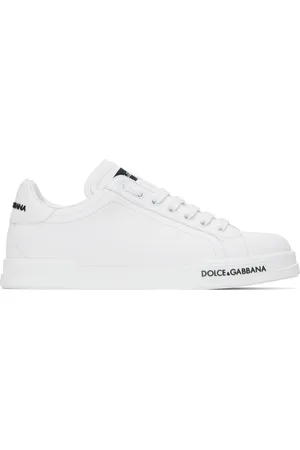 Dolce & Gabbana Baskets Portofino blanches en cuir de veau nappa