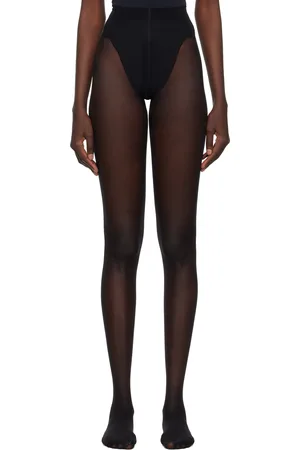 Wolford Collant Individual 10 noir à couture arrière