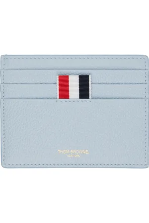 Thom Browne Porte-carte bleu en cuir
